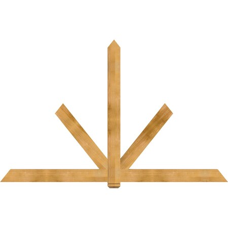 Ekena Millwork Kennewick Rough Sawn Timber Gable Bracket, Western Red Cedar, 108"W x 68"H x 2"D x 6"F, 15/12 Pitch GBW108X68X0206KEN00RWR